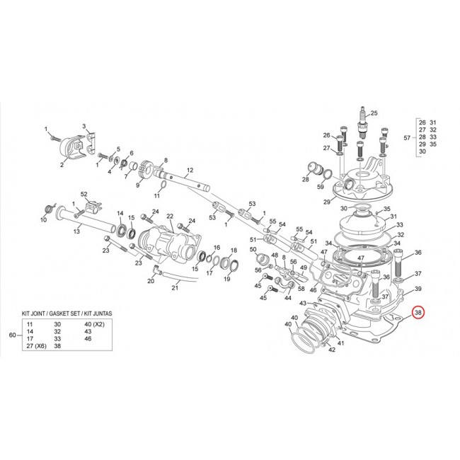 JUNTA CILINDRO SHERCO 250 2T 0.4MM