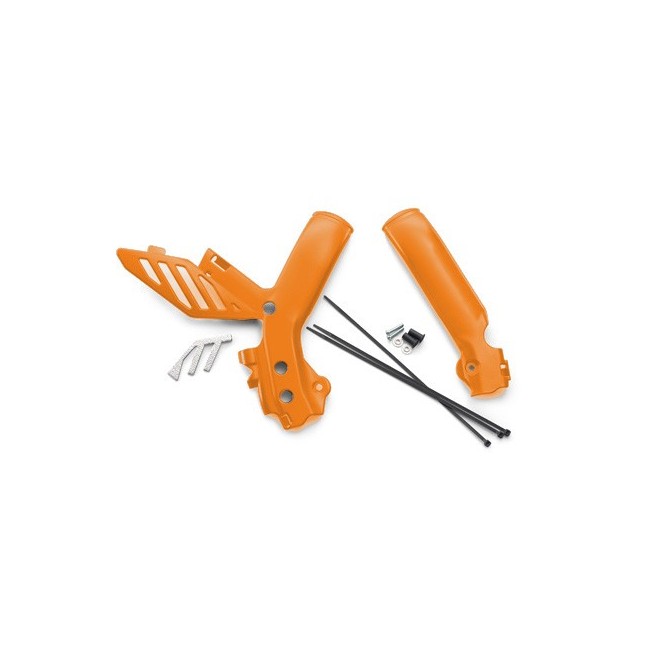 JUEGO PROTETORES DE CHASIS NARANJA KTM 07/11