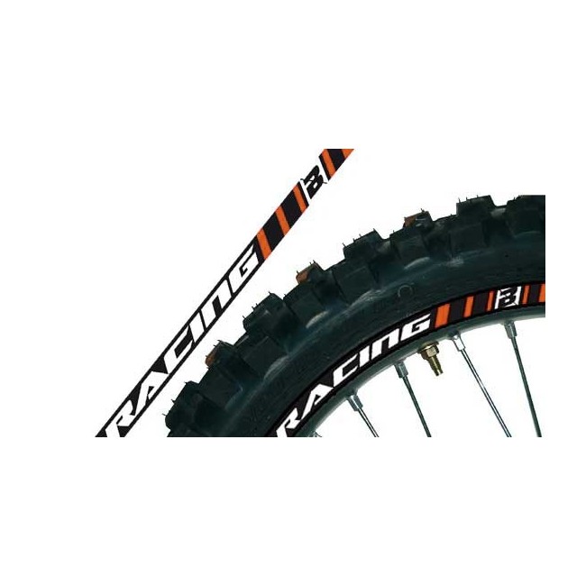 ADHESIVOS ETIQUETA RACING NARANJA
