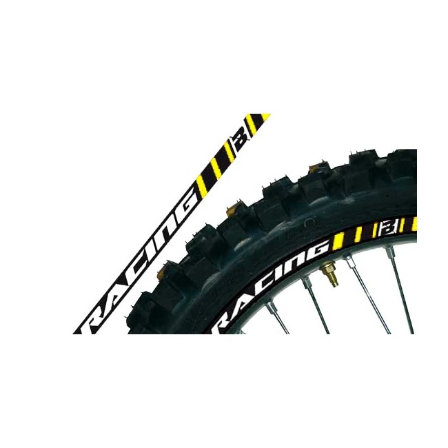 ADHESIVOS ETIQUETA RACING AMARILLO