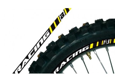 ADHESIVOS ETIQUETA RACING AMARILLO
