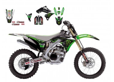 Kit Adhesivos Kawasaki racing replica Equipo Oficial Monster Energy Blackbird Racing 2418R4