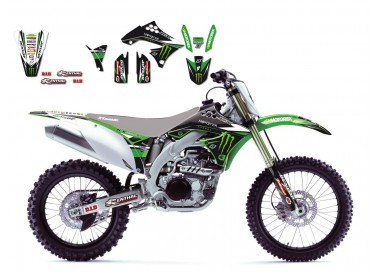 Kit Adhesivos Kawasaki racing replica Equipo Oficial Monster Energy Blackbird Racing 2419R4