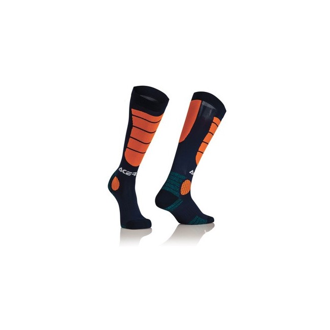 CALCETIN ACERBIS MX IMPACT AZUL/NARANJA