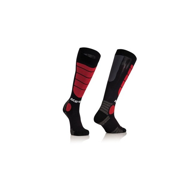 CALCETIN ACERBIS MX IMPACT NEGRO/ROJO