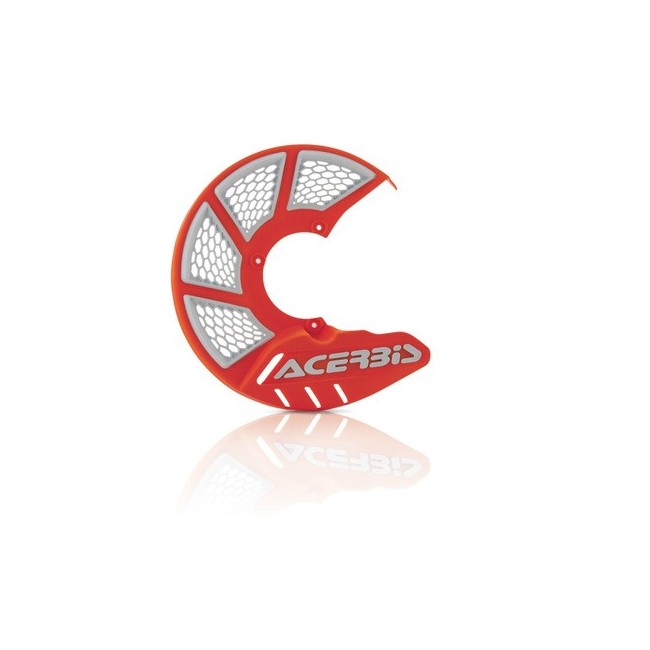 PROTECTOR DE DISCO DELANTERO ACERBIS NARANJA/BLANCO