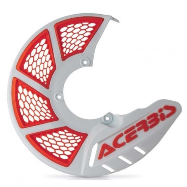 PROTECTOR DE DISCO DELANTERO ACERBIS BLANCO/NARANJA
