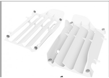 JUEGO DE ALETAS DE RADIADOR 4MX PARA HONDA CRF 250 10/13 COLOR BLANCO
