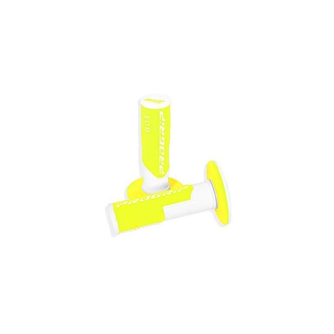 PUÑOS PRO GRIP 801 BLANCO/AMARILLO FLUOR