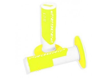 PUÑOS PRO GRIP 801 BLANCO/AMARILLO FLUOR