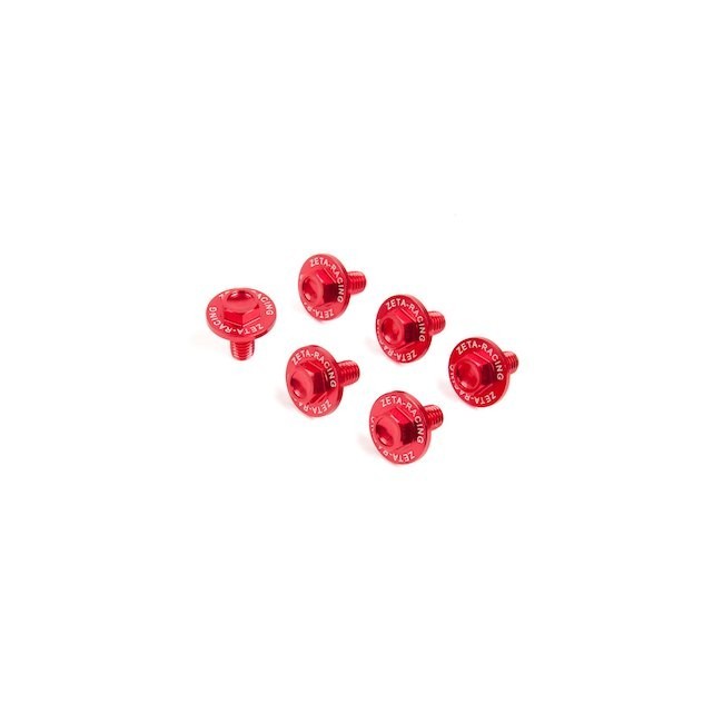 KIT DE TORNILLOS ZETA PARA PLASTICA KAWASAKI EN COLOR ROJO