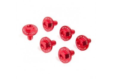 KIT DE TORNILLOS ZETA PARA PLASTICA KAWASAKI EN COLOR ROJO