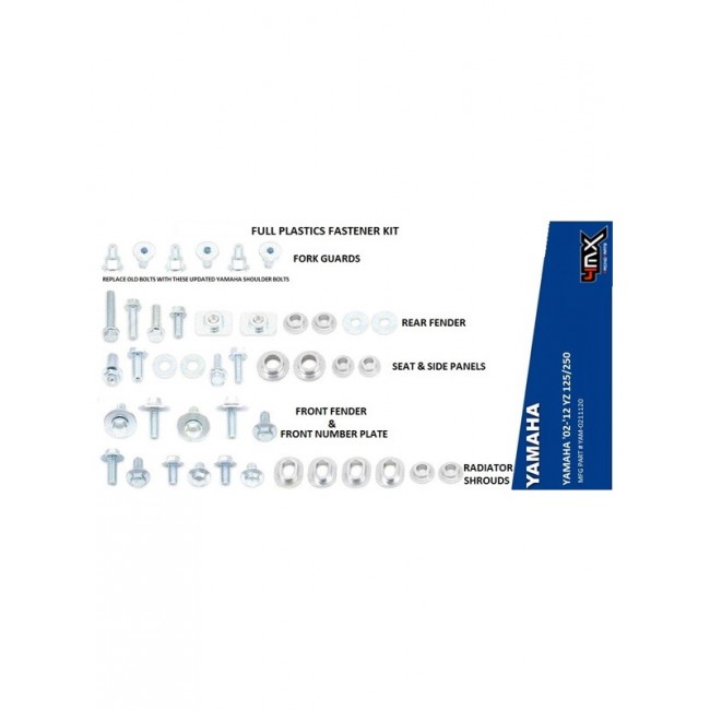 KIT TORNILLOS ZETA PARA PLASTICA YAMAHA YZf 450 (2018) EN COLOR AZUL 