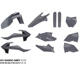 KIT DE PLÁSTICOS COMPLETO POLISPORT SX/SXF 16/18 GRIS