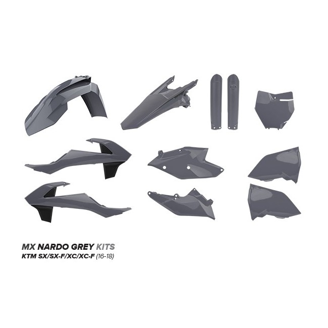 KIT DE PLÁSTICOS COMPLETO POLISPORT SX/SXF 16/18 GRIS