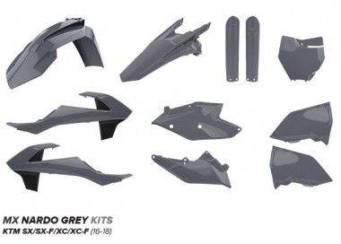 KIT DE PLÁSTICOS COMPLETO POLISPORT SX/SXF 16/18 GRIS
