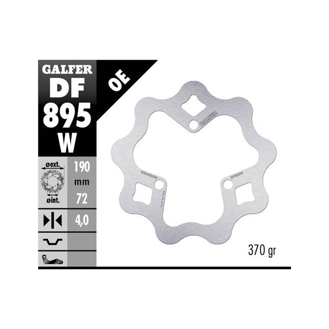 DISCO DE FRENO TRASERO HONDA TRX 450 04/09