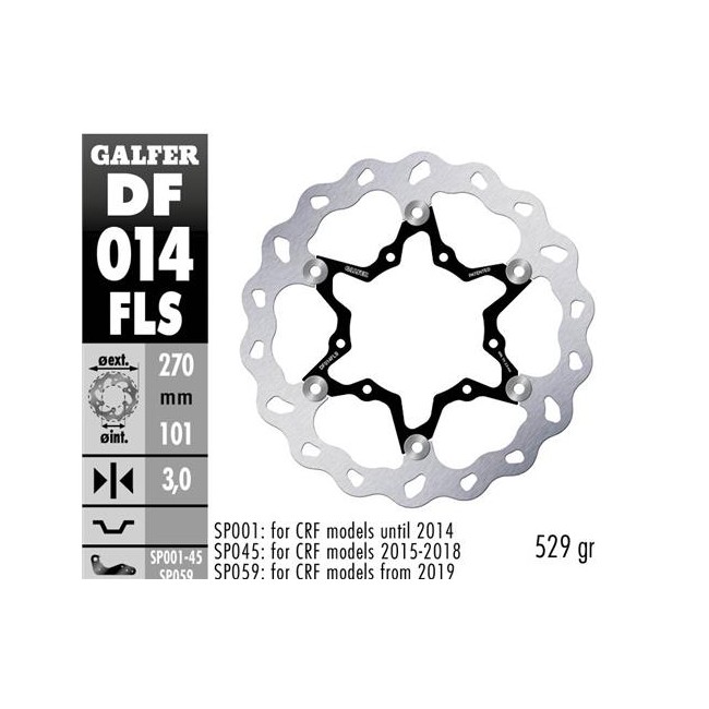DISCO DE FRENO DELANTERO HONDA CR 125 95/97