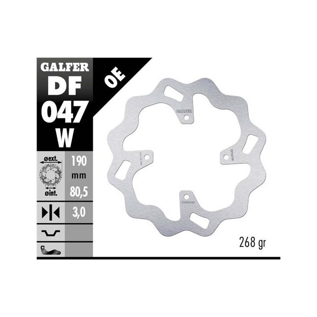 DISCO DE FRENO TRASERO HONDA CR 80 90/96