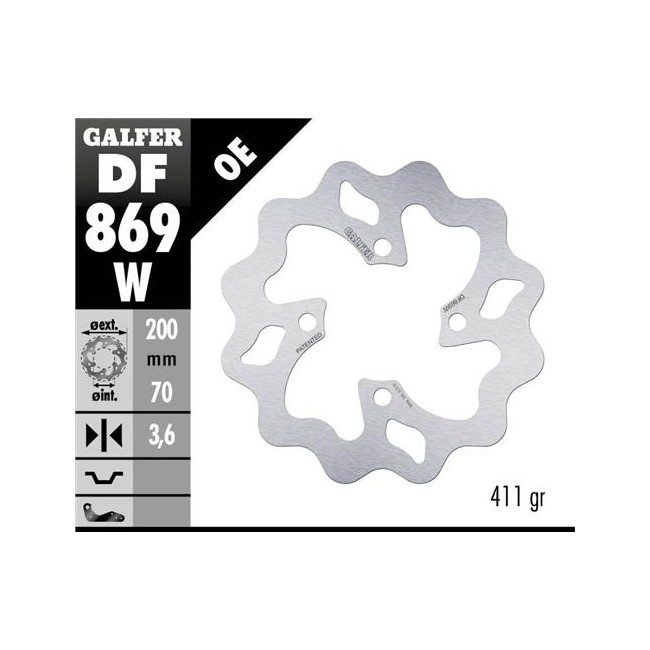 DISCO DE FRENO TRASERO KAWASAKI KFX 450 2007