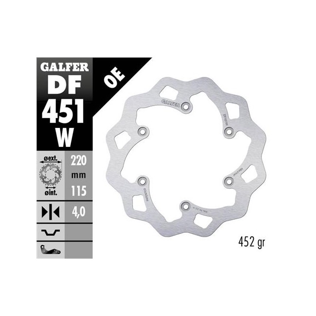 DISCO DE FRENO TRASERO YAMAHA YZ/WR 125 90/91
