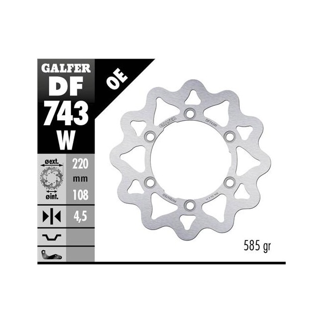 DISCO DE FRENO TRASERO GAS GAS HP WILD 300-450-515 03-10