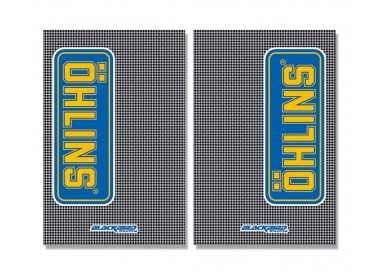 JUEGO DE ADHESIVOS PARA BARRA DE HORQUILLA OHLINS EFECTO CARBONO