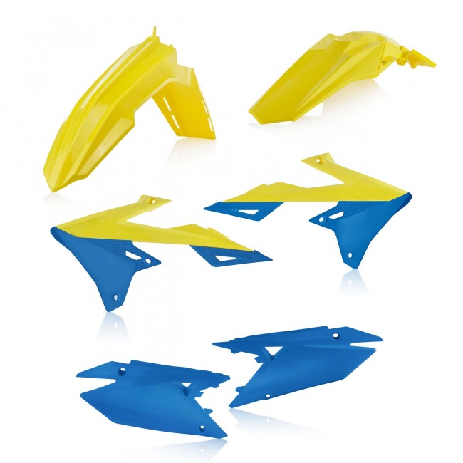 KIT DE PLASTICOS ACERBIS RMZ 450 18/21 RMZ 250 19/21 AMARILLO/AZUL