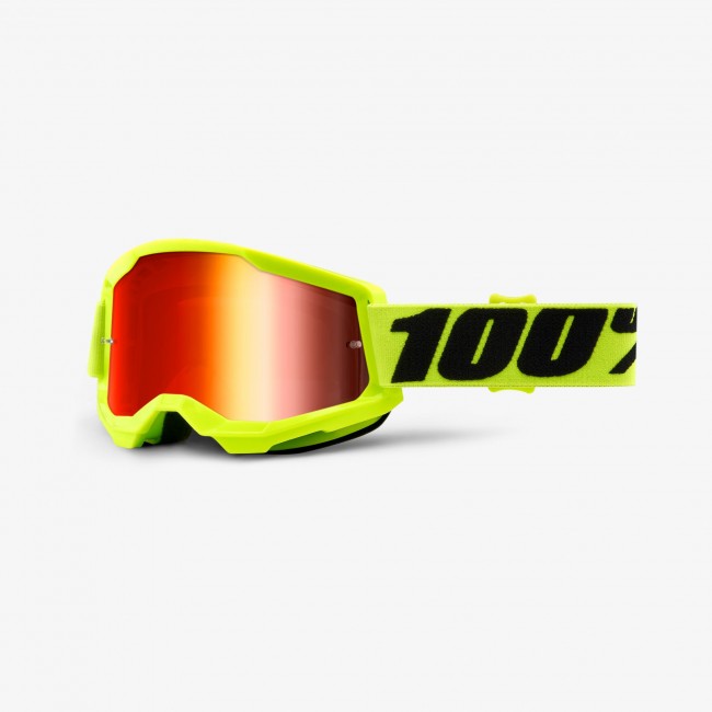 GAFAS 100% STRATA 2 JUNIOR AMARILLO FLUOR ESPEJO
