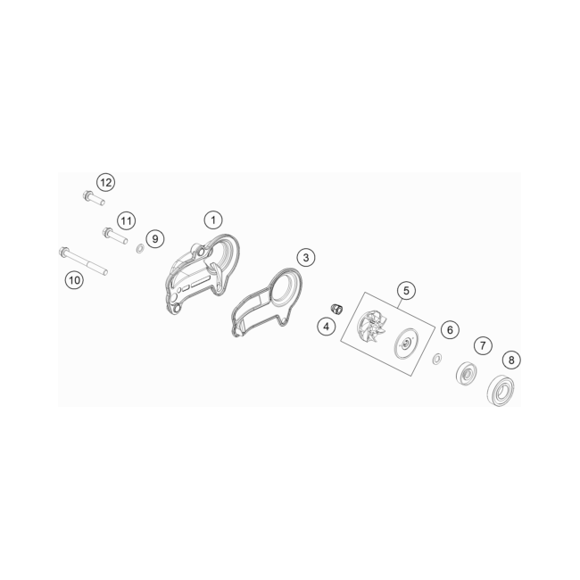 PLACA SOPORTE BOMBA AGUA KTM ORIGINAL SX/EXC 250/300 19/20