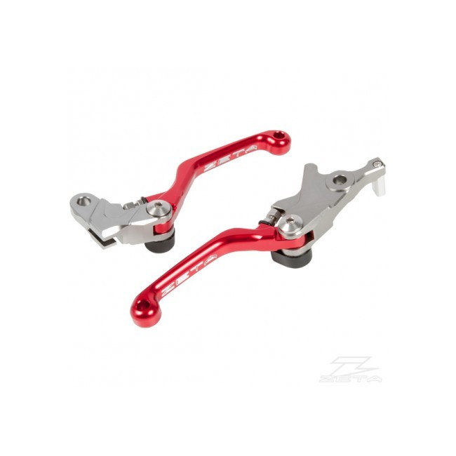 JUEGO MANETAS REVERSIBLES ZETA CP 3 DEDOS ROJO SUZUKI DRZ 400 S/M   00/19