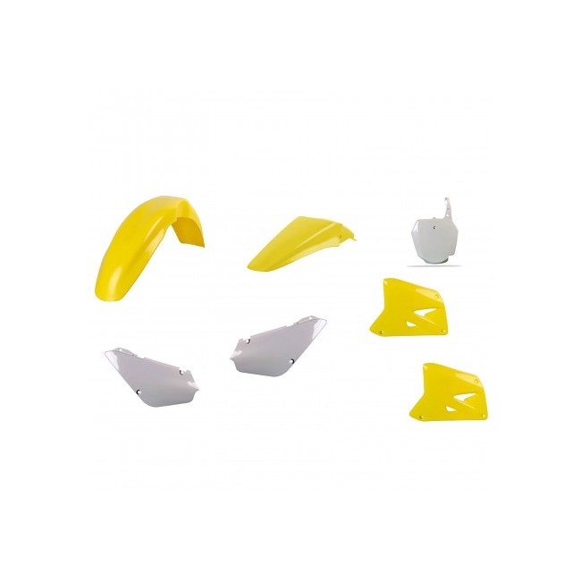Kit De Plásticos Polisport Para Honda CRF - Réplica De Calidad OEM En Blanco