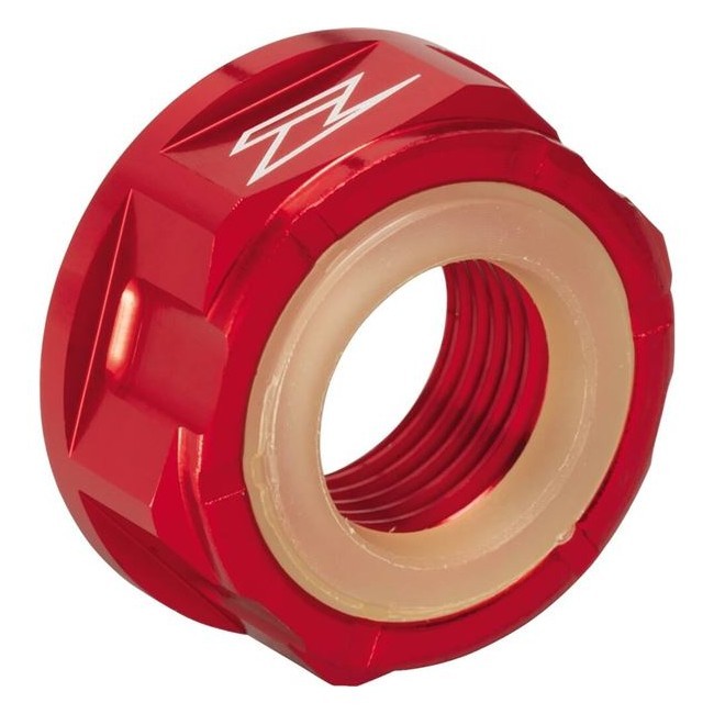TUERCA EJE TRASERO ZETA HONDA/YAMAHA/KAWASAKI/SUZUKI M22X32 1.5 ROJO