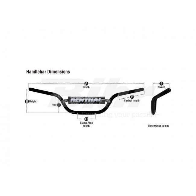 MANILLAR RENTHAL QUAD PLATA