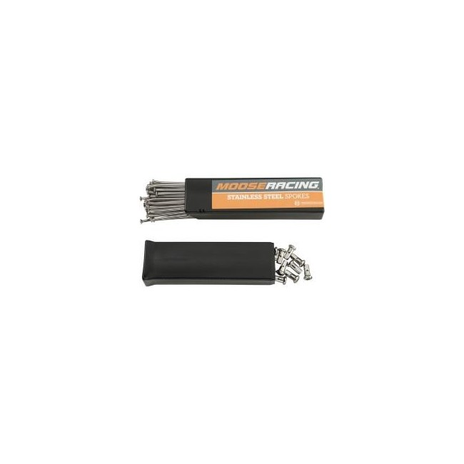 JUEGO DE RADIOS TRASEROS INOXIDABLES KTM 19 98/21