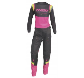 CAMISETA THOR PULSE REV MUJER NEGRO/ROSA FLUOR