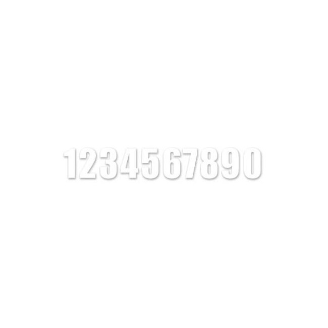 PACK 3 NUMEROS PEQUEÑOS BLANCO 10cm PACK 3 NUMEROS PEQUEÑOS BLANCO 10cm