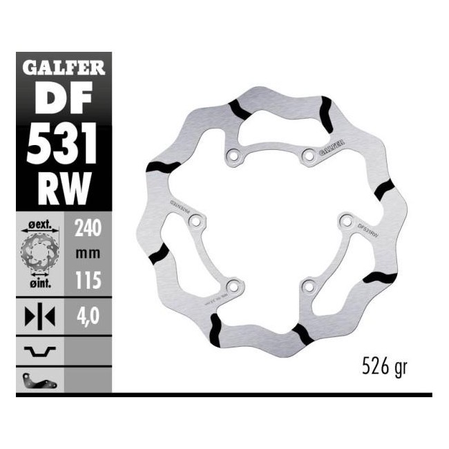 DISCO DE FRENO TRASERO PARA YAMAHA  YZ 250F 2021 Y YZ 450F 2020