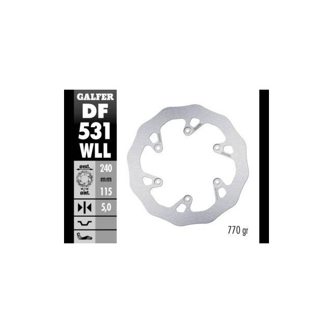 DISCO DE FRENO TRASERO YAMAHA PARA YZ 250F 2021 Y YZ 450F 2020