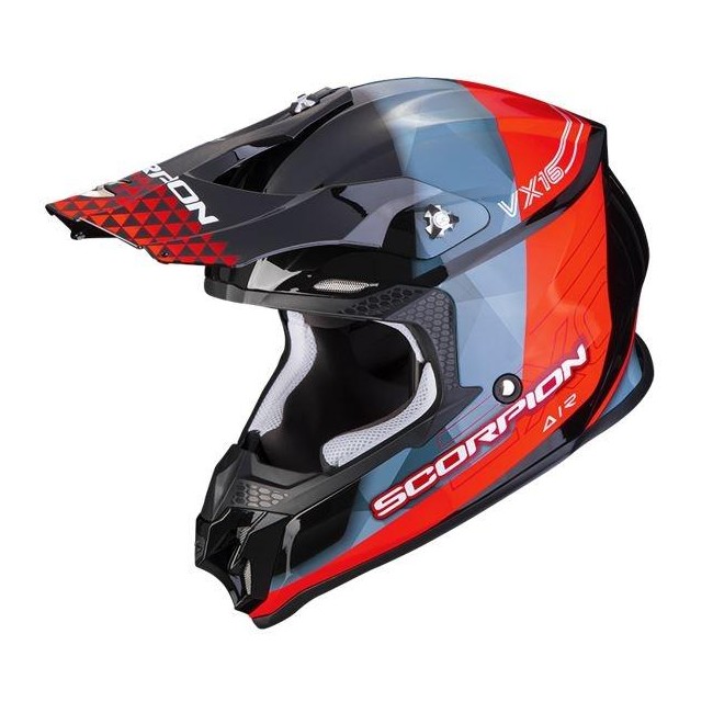 CASCO SCORPION VX 16 AIR GEM NEGRO/ROJO