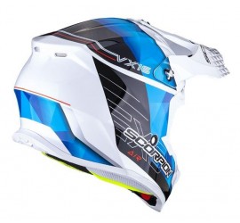CASCO SCORPION VX 16 AIR GEM BLANCO/AZUL