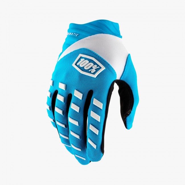 GUANTES 100% AIRMATIC AZUL CELESTE/BLANCO