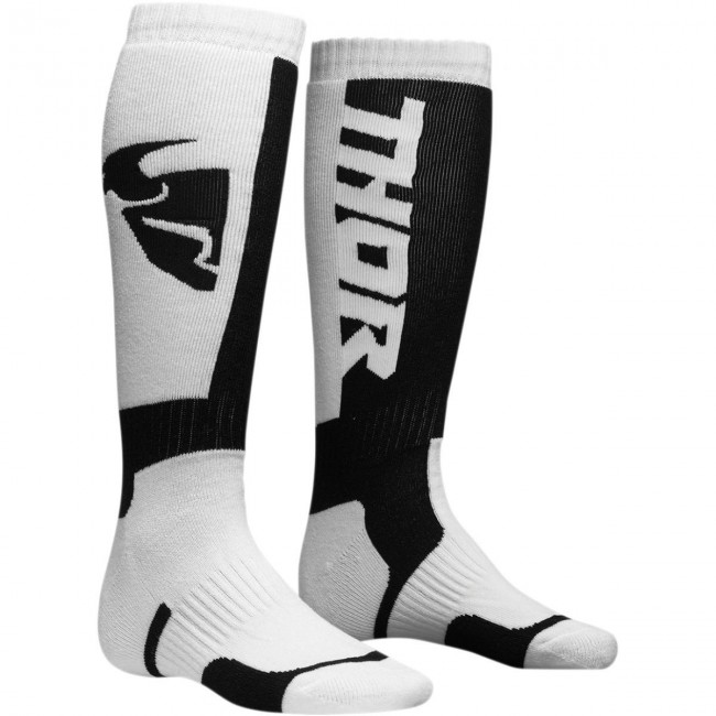 CALCETIN THOR S8 MX JUNIOR BLANCO/NEGRO