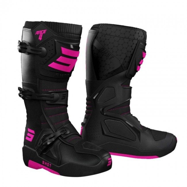 BOTAS SHOT RACE 4 NEGRO/ROSA