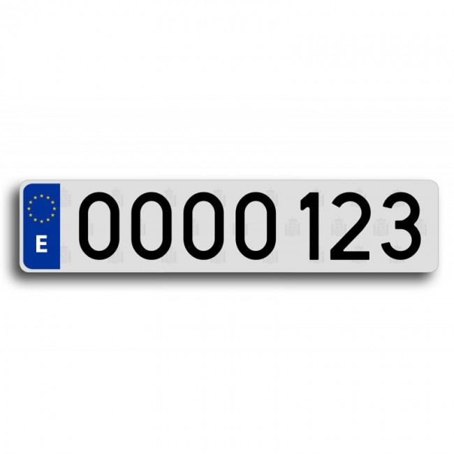 MATRICULA POLICARBONATO COCHE 520X110