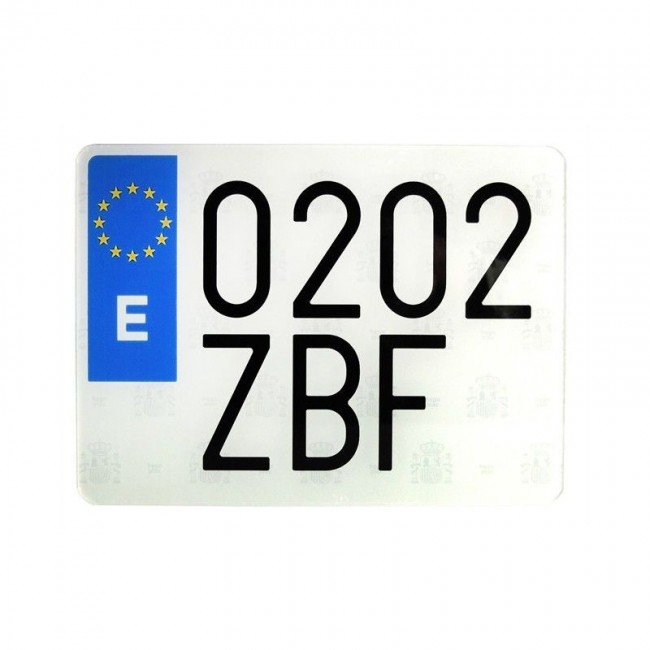 MATRICULA POLICARBONATO GRANDE MOTO 220X160