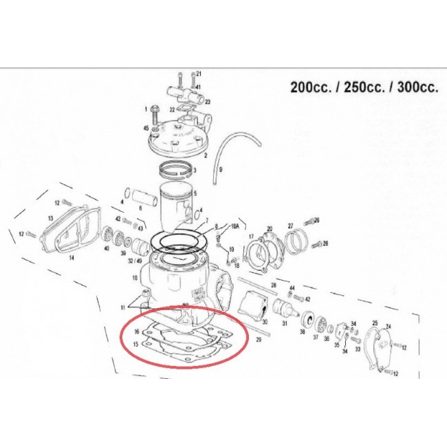 JUNTA BASE CILINDRO 0.15 MM GAS GAS