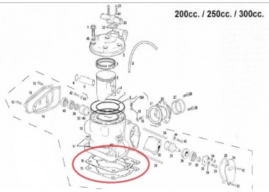 JUNTA BASE CILINDRO 0.15 MM GAS GAS