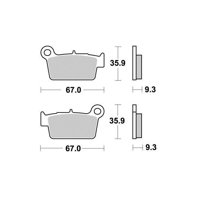 PASTILLAS TRASERAS KYOTO SEMIMETAL YAMAHA/GAS GAS/KAWASAKI/SUZUKI