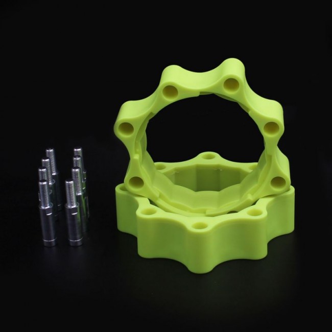 2 SEPARADORES DEL POLÍCARBONATO M3S 45MM AMARILLO FLUOR SUZ/YAM/HON/KAW/KTM/GAS
